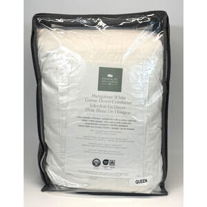 Downlite Hungarian White Goose Down Comforter Queen 650 Fill 500TC Cotton Duvet